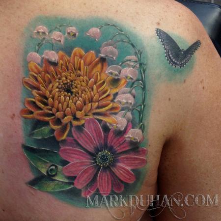 Tattoos - FLOWERS AND BUTTERFLY - 92122